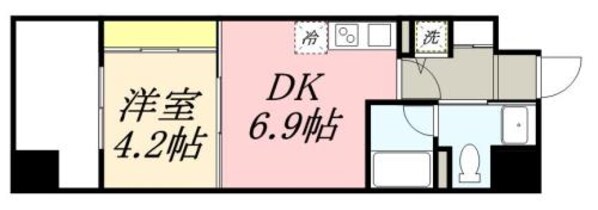 西鉄久留米駅 徒歩13分 13階の物件間取画像